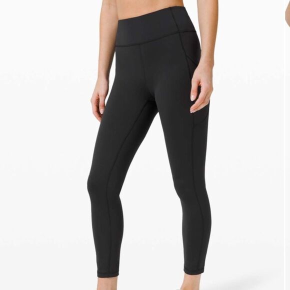EUC Lululemon Pace Rival High-Rise Crop 22" Black sz 6 - Picture 5 of 8